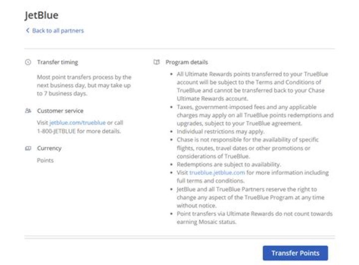 Can i transfer my trueblue points to someone else?