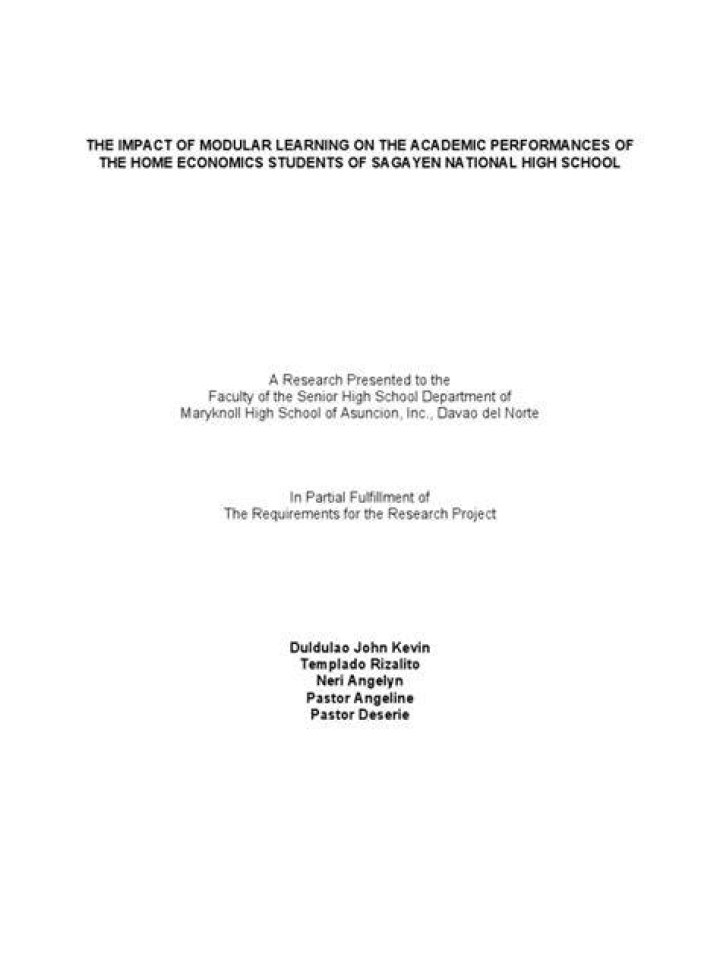 How modular learning affects students?