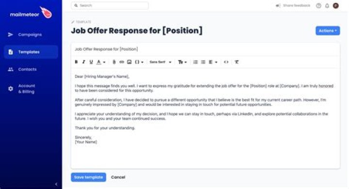 How to renege an offer email?