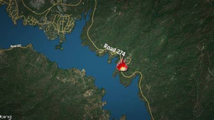 Is bass lake on fire?