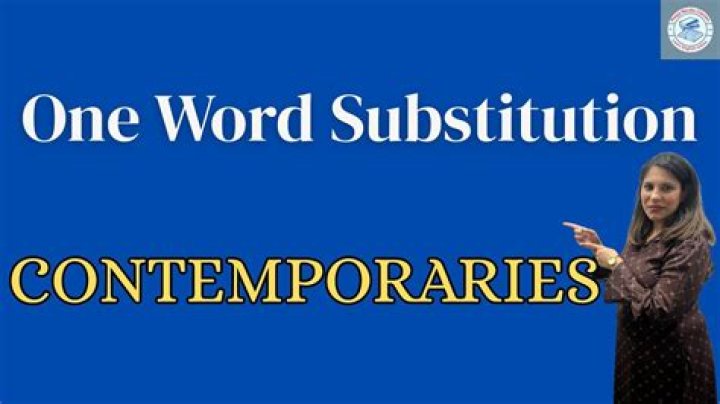 Is contemporaries one word?