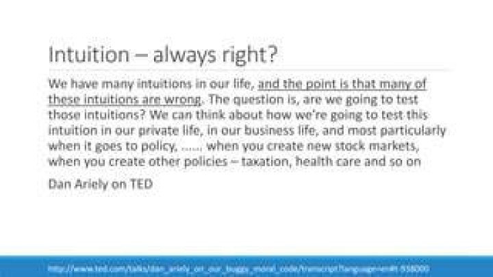 Is intuitions always right?