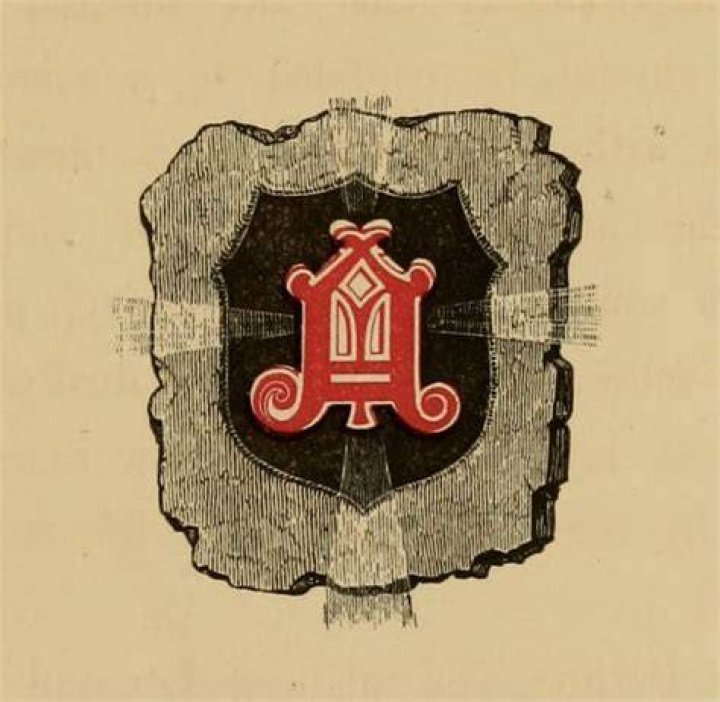 On a field sable the letter a gules?