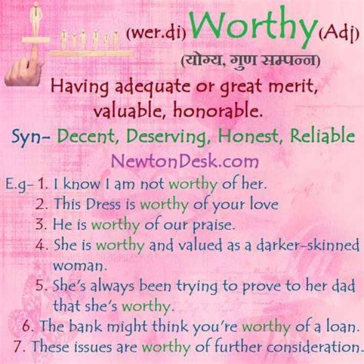 Were not worthy meaning?