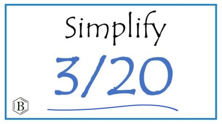What's three twentieths as a decimal?