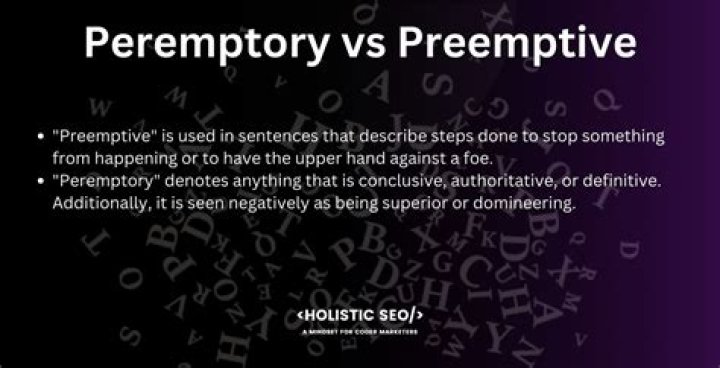 What does peremptory mean in english?