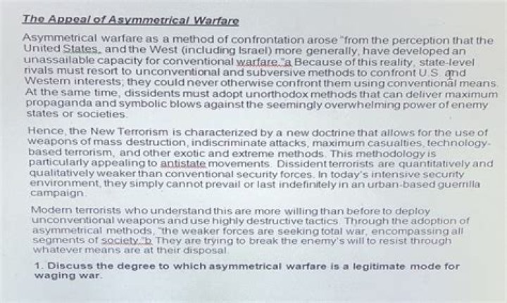 Who are the asymmetrical warfare?